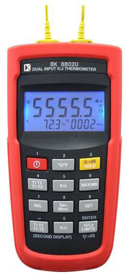 K/J型雙組輸入溫度計BK8802UW