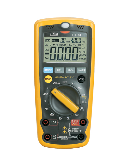 六合一帶環(huán)境表功能的數(shù)字萬用表DT-61